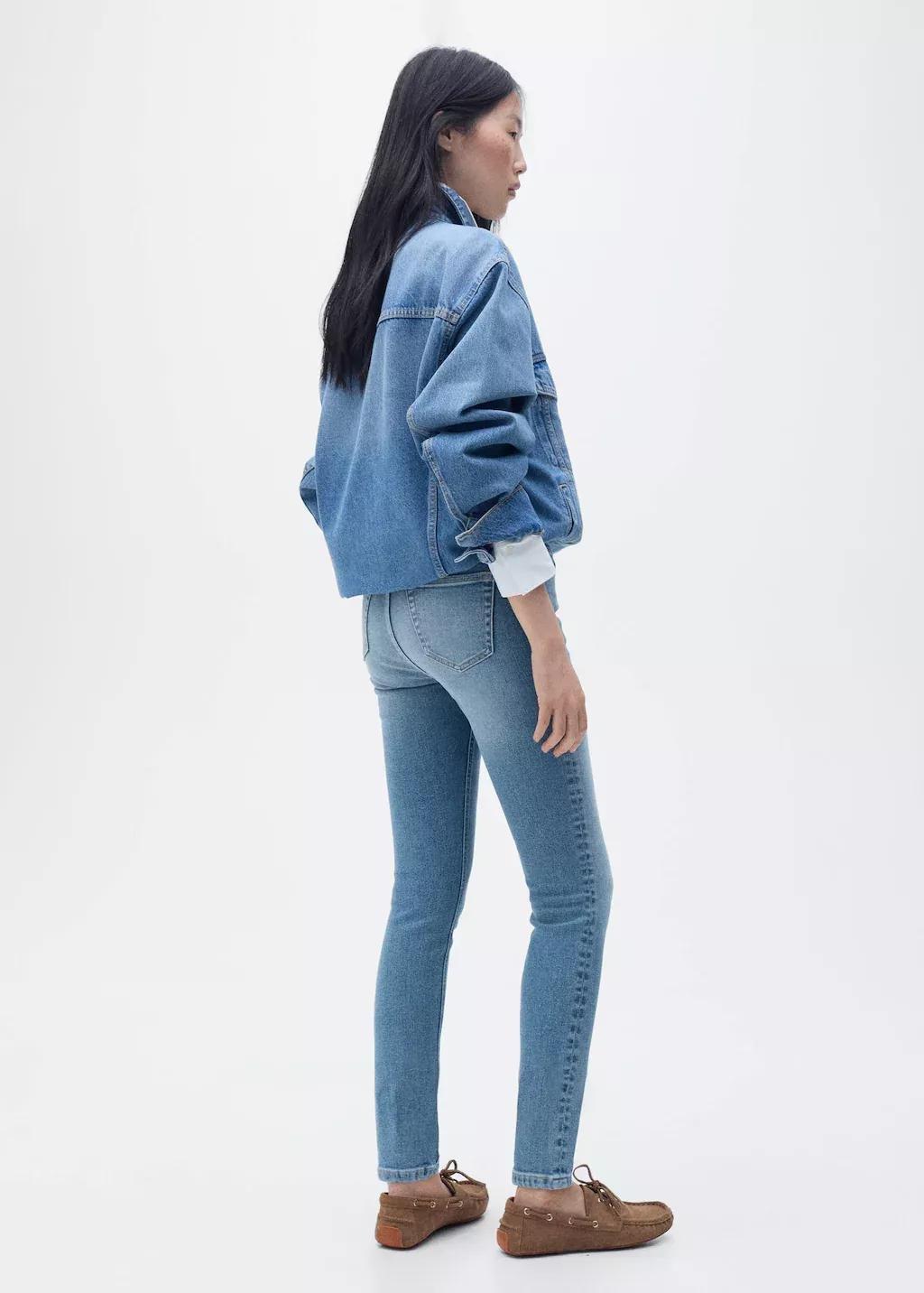 Blue Mid-Rise Skinny Jeans, , large image number 9