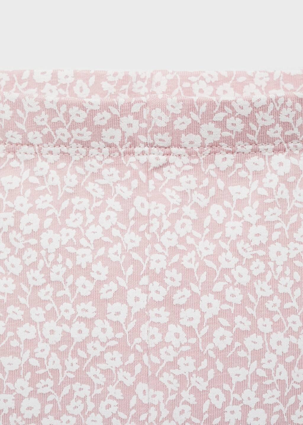 Pink Floral Print Leggings, Baby Girl, , large image number 2