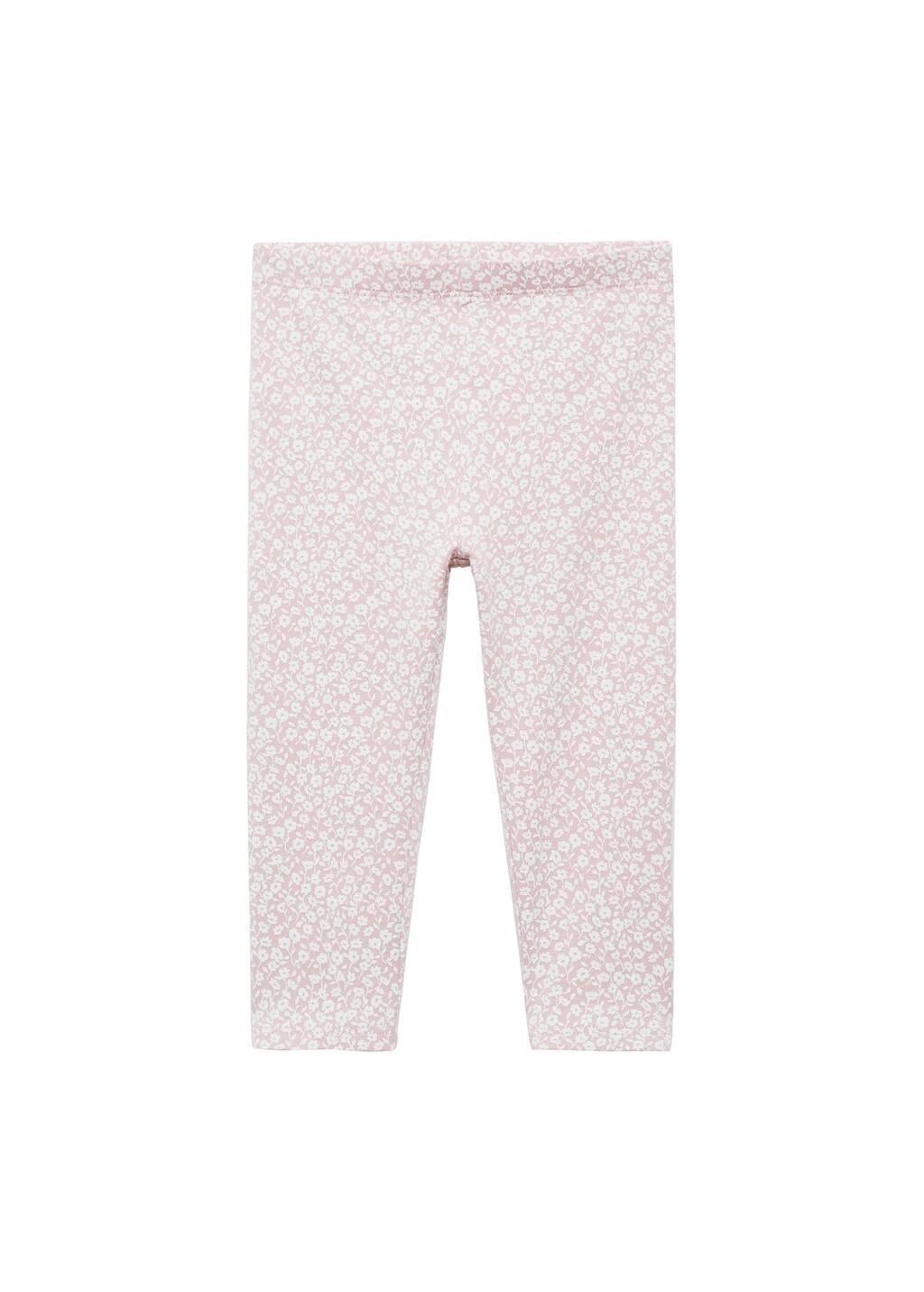 Pink Floral Print Leggings, Baby Girl, , large image number 3