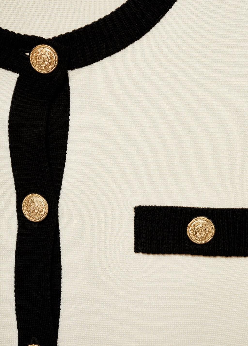 Beige Cropped Knitted Jacket, , large image number 4