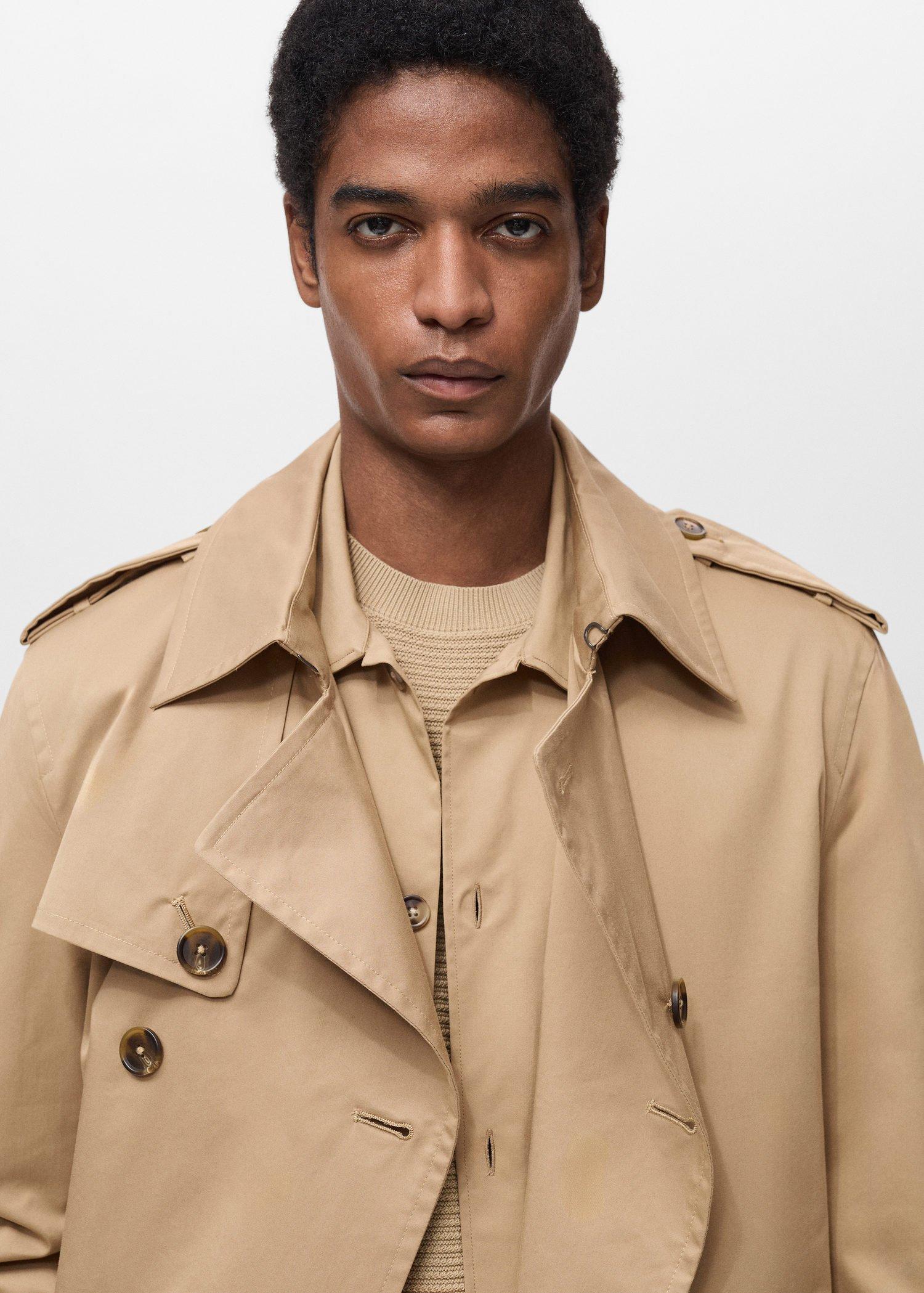 Brown Water-Resistant Belted Trench Coat, , large image number 2