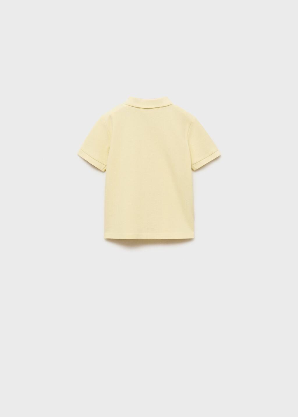 Yellow Short-sleeve Knitted Polo Shirt, Kids Boys, , large image number 1