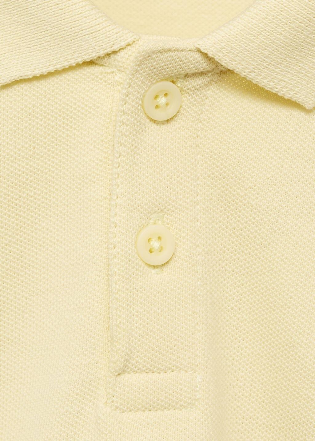 Yellow Short-sleeve Knitted Polo Shirt, Kids Boys, , large image number 2