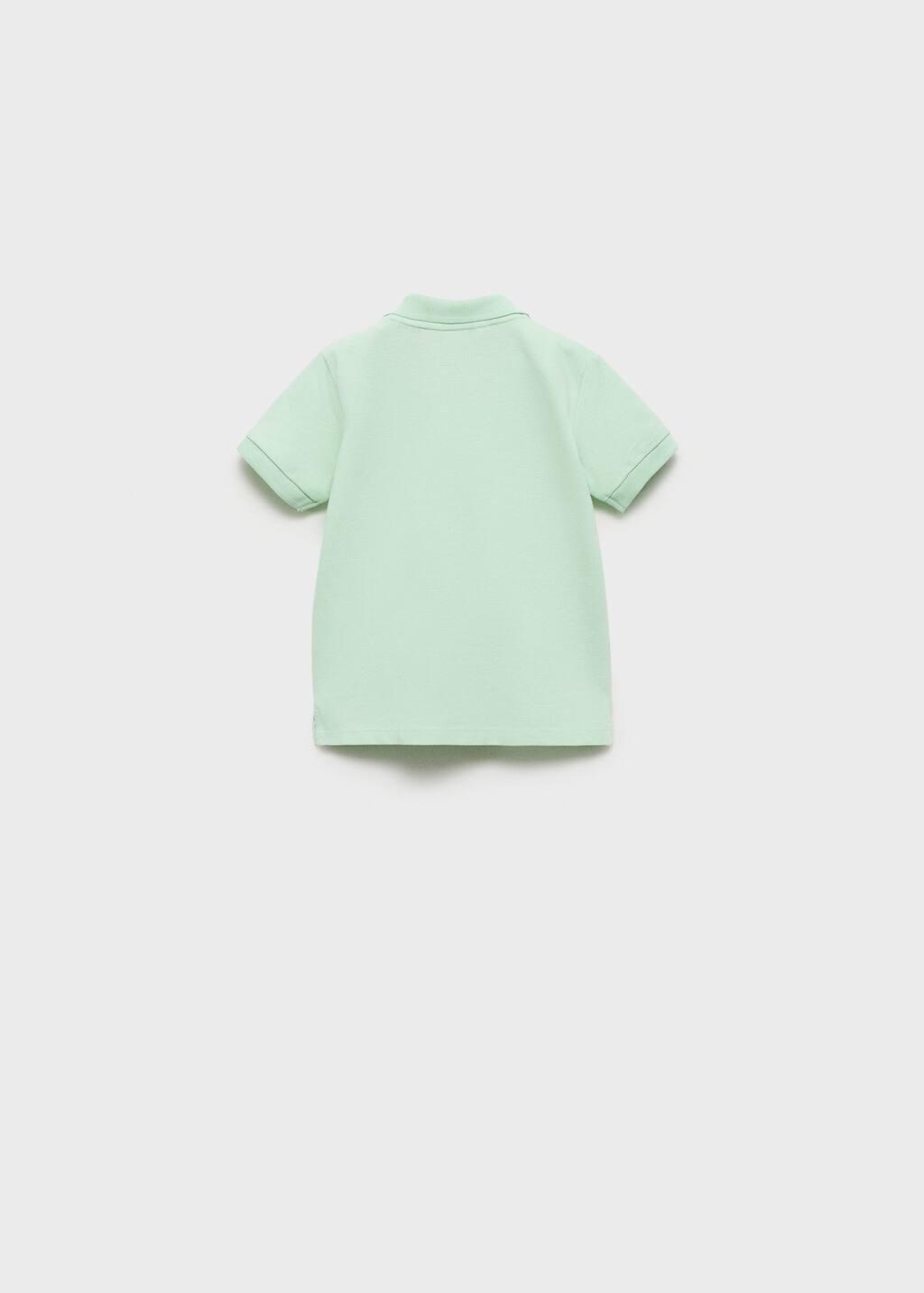 Green Short-Sleeve Knitted Polo Shirt, Baby Boy, , large image number 1