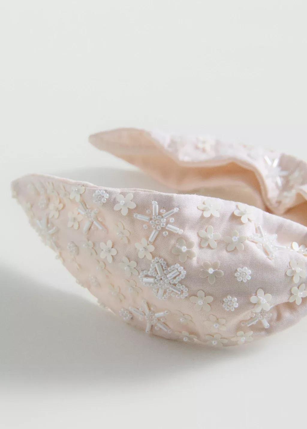 Pink Lt Pastel Faceted Crystal Hairband, Kids Girl, Light-Pastel Pink, large image number 0