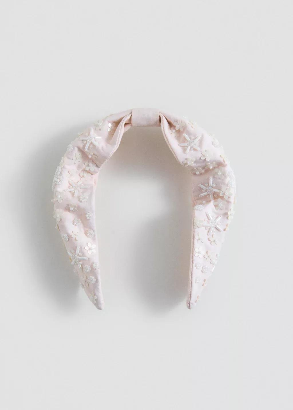 Pink Lt Pastel Faceted Crystal Hairband, Kids Girl, Light-Pastel Pink, large image number 3