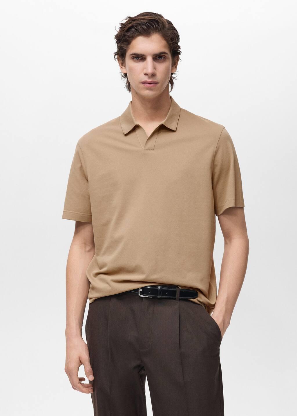 Brown Regular-Fit Cotton Piqu� Polo Shirt, , medium
