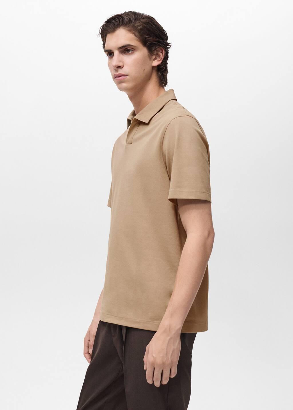 Brown Regular-Fit Cotton Piqu� Polo Shirt, , large image number 3