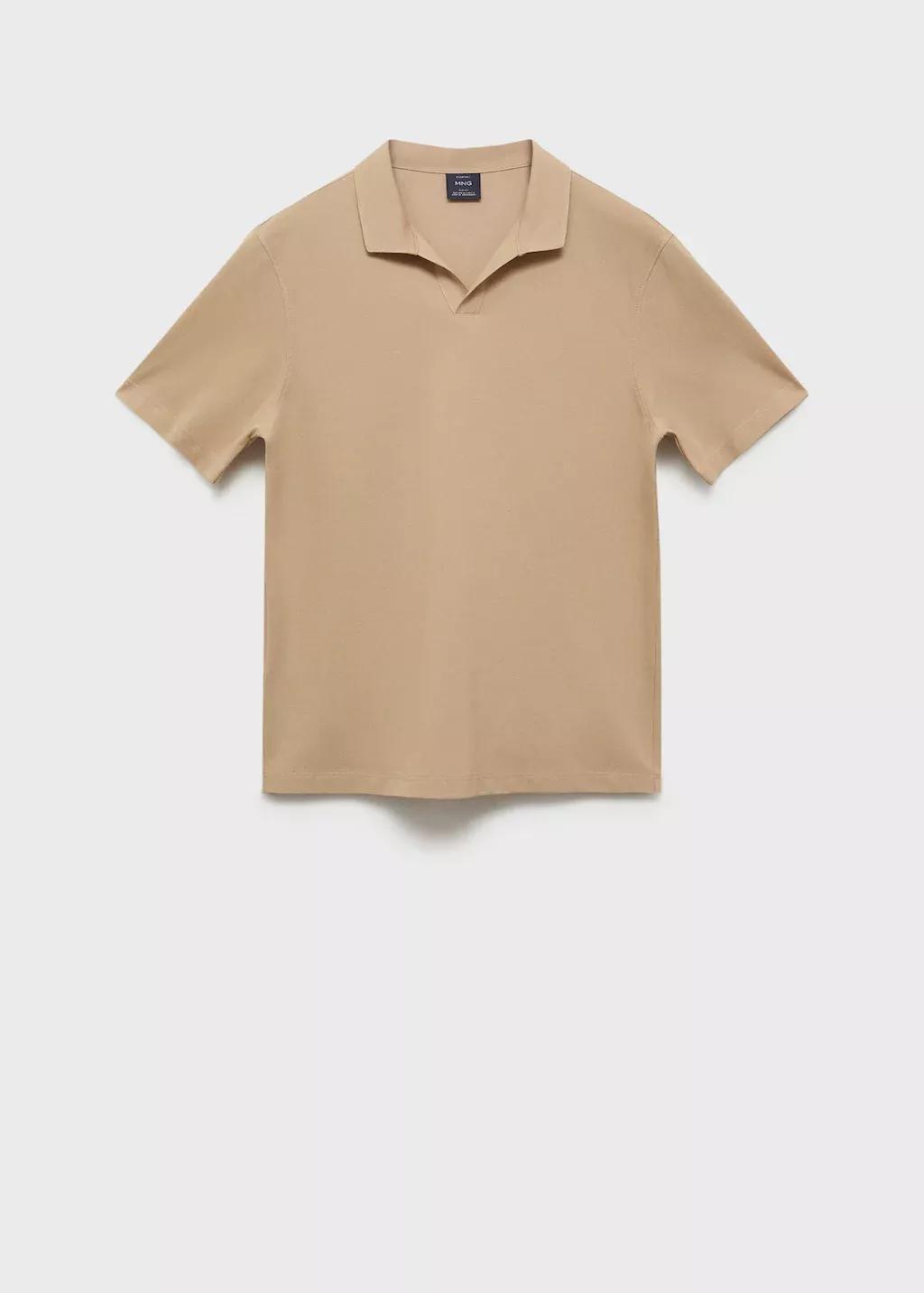 Brown Regular-Fit Cotton Piqu� Polo Shirt, , large image number 4