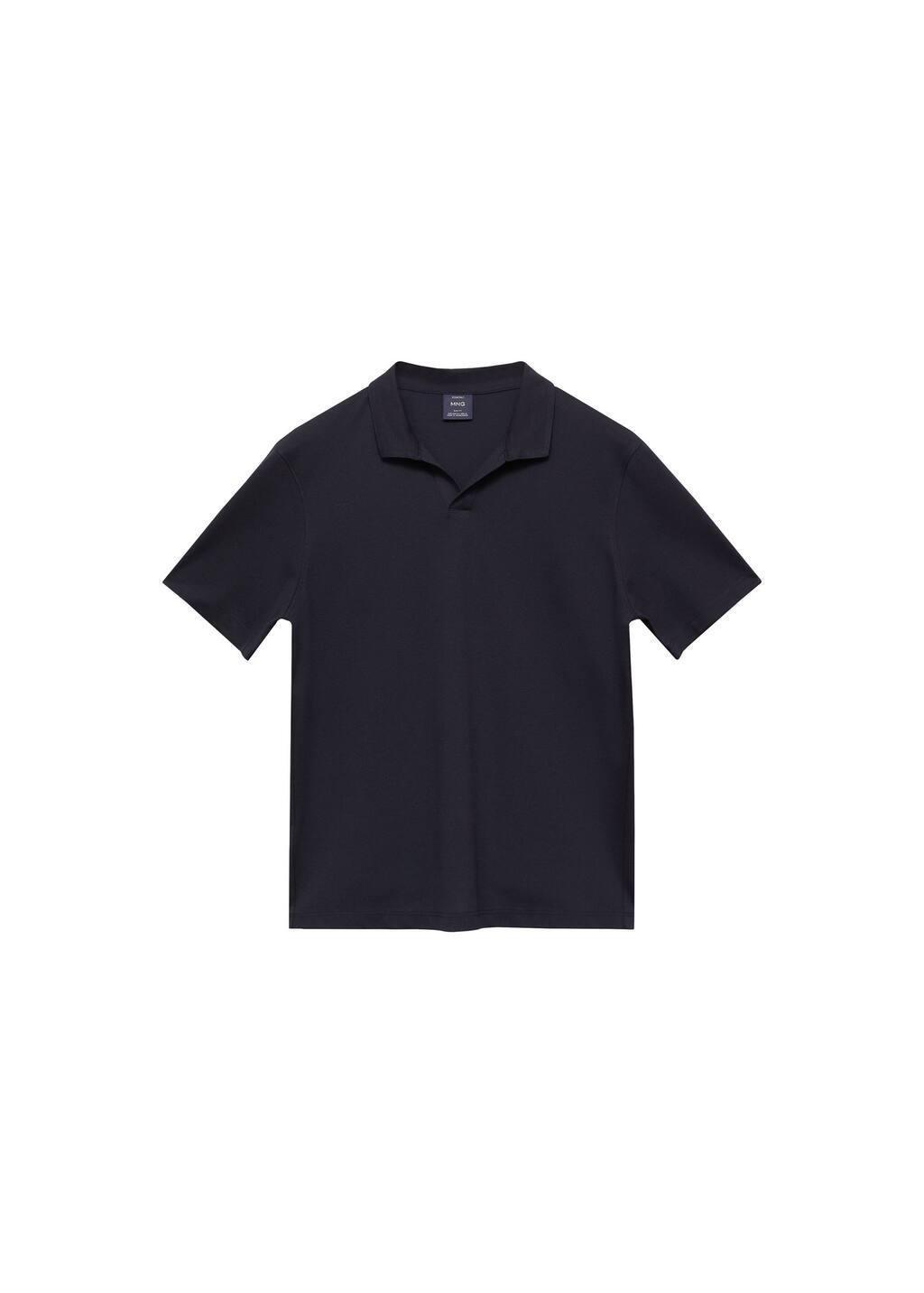 Blue Regular-Fit Cotton Piqu� Polo Shirt, , large image number 2