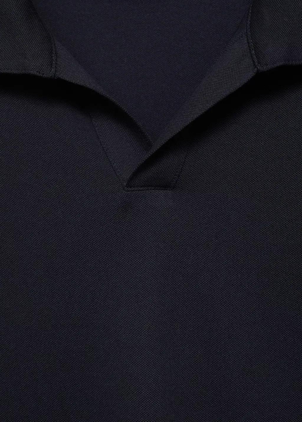 Blue Regular-Fit Cotton Piqu� Polo Shirt, , large image number 5
