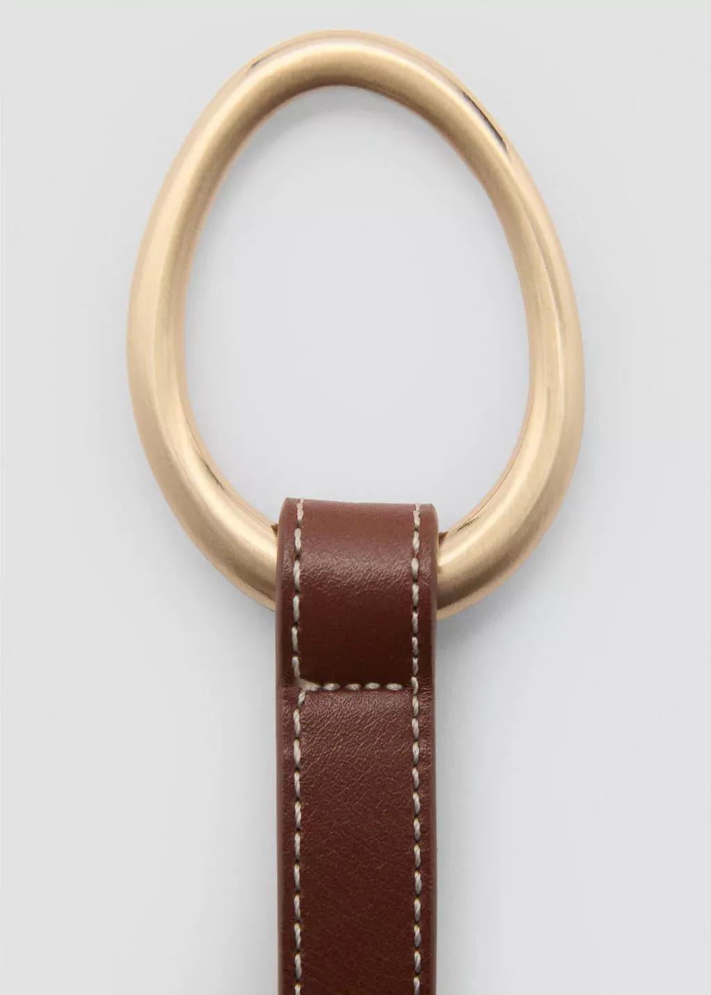 Brown Thin-Ring Belt, , medium