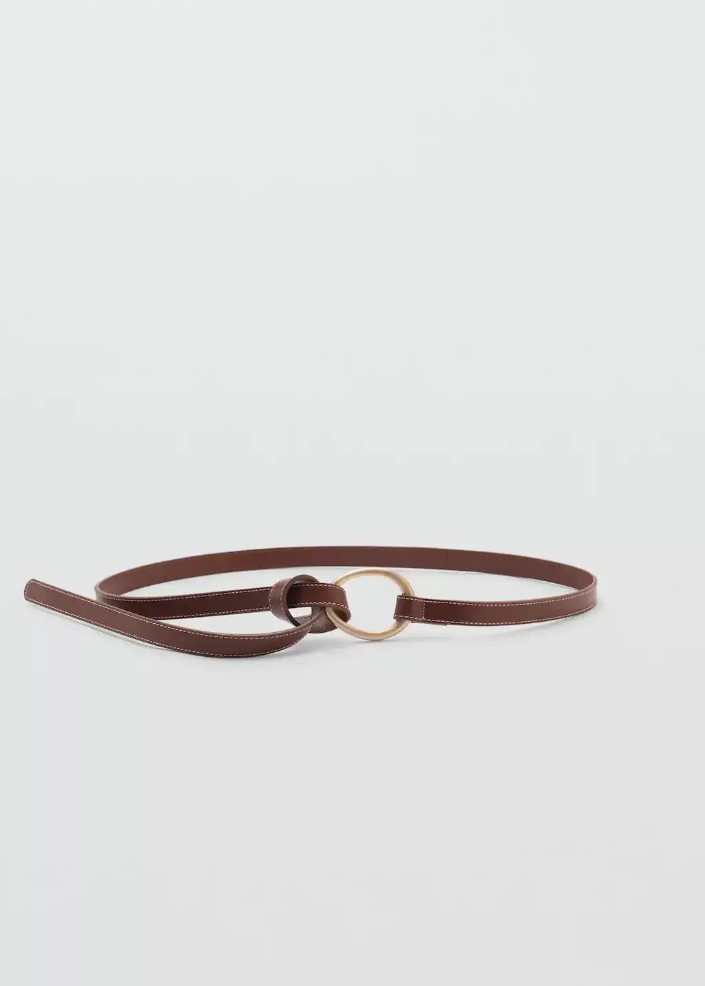 Brown Thin-Ring Belt, Brown, large image number 3