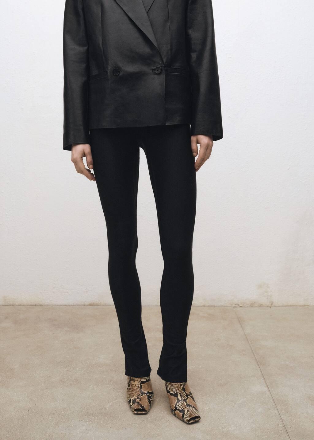 Black Leggings With Zip, , large image number 0
