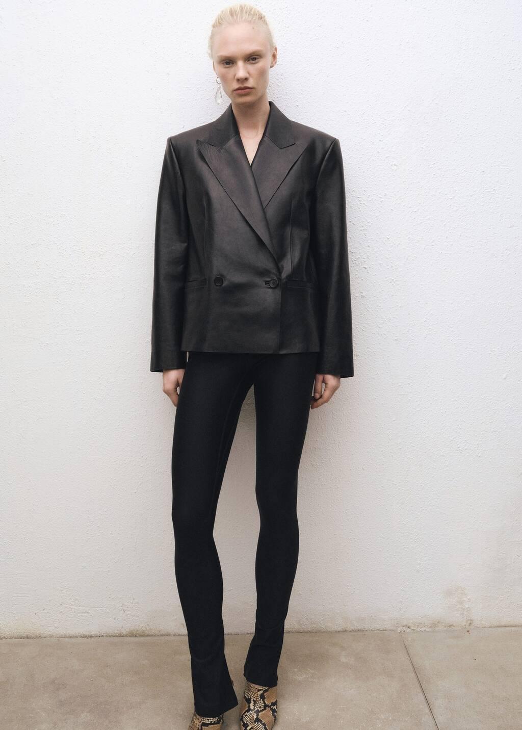 Black Leggings With Zip, , large image number 3