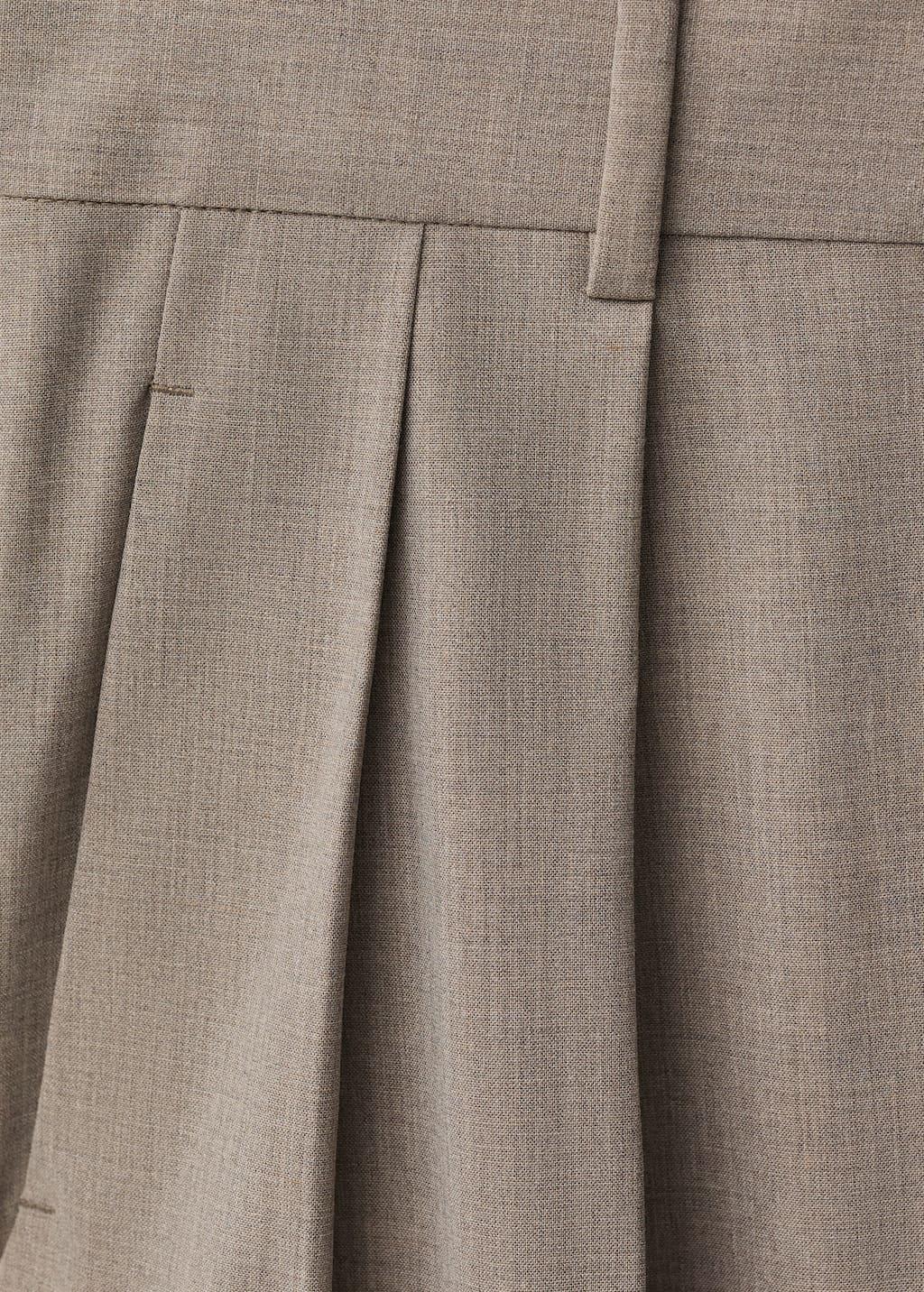 Brown Wideleg Wool-Blend Suit Trousers, , large image number 5