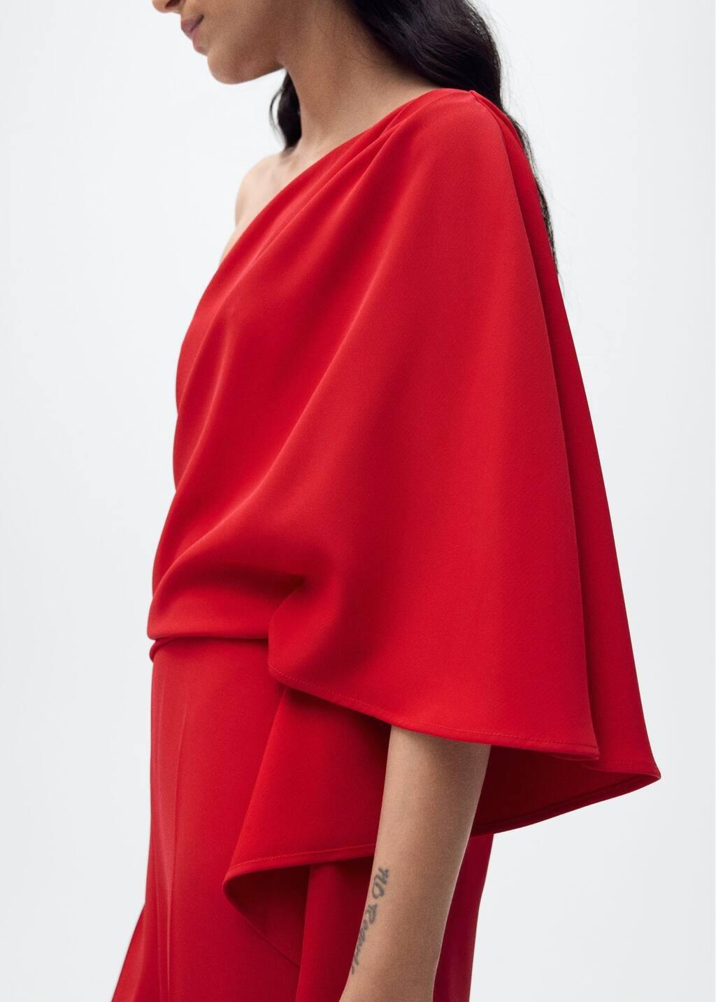 Asymmetrical Flared Sleeve Jumpsuit Formal, , large image number 0