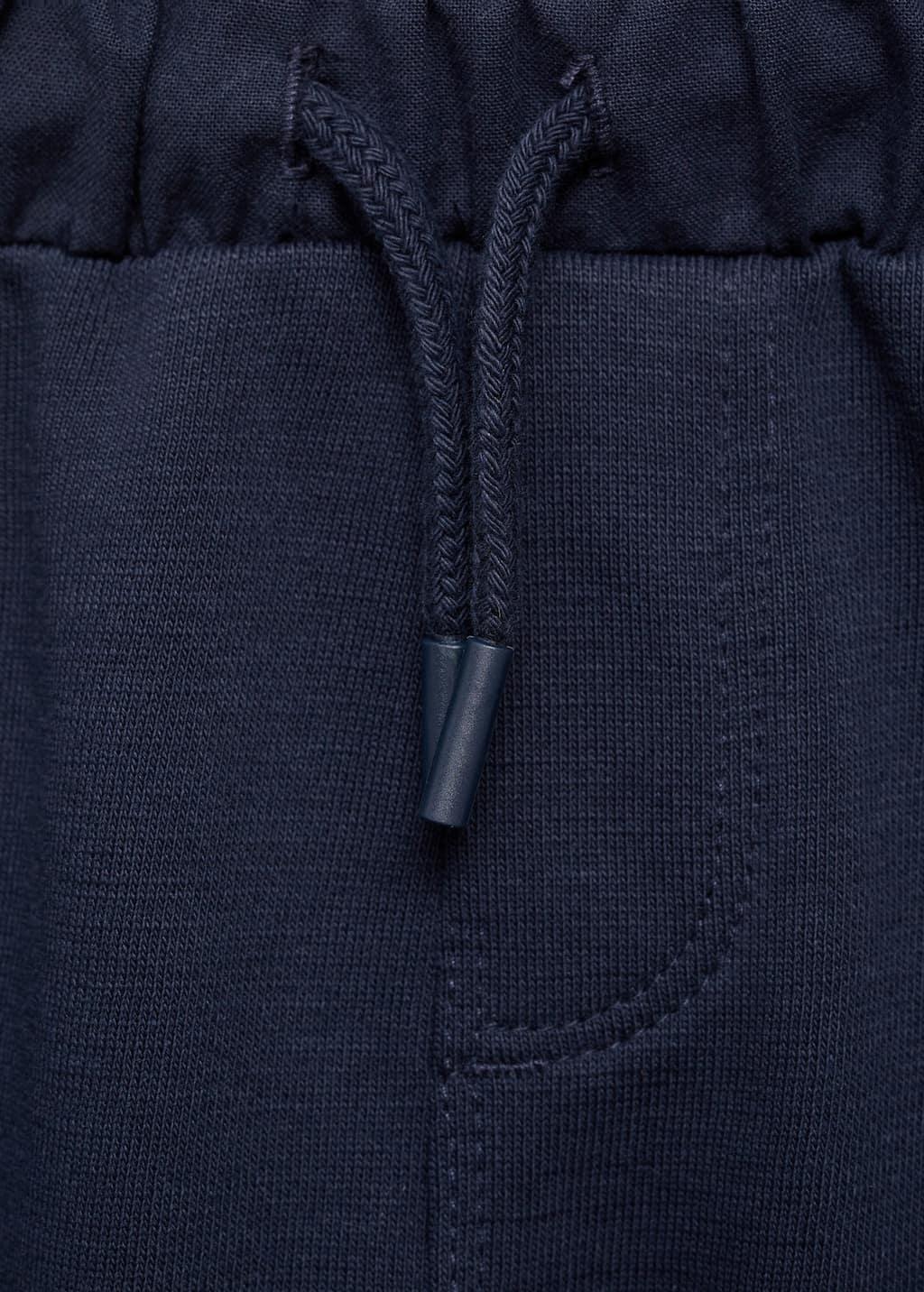 Navy Knit Jogger-Style Trousers, Baby Boy, , large image number 2