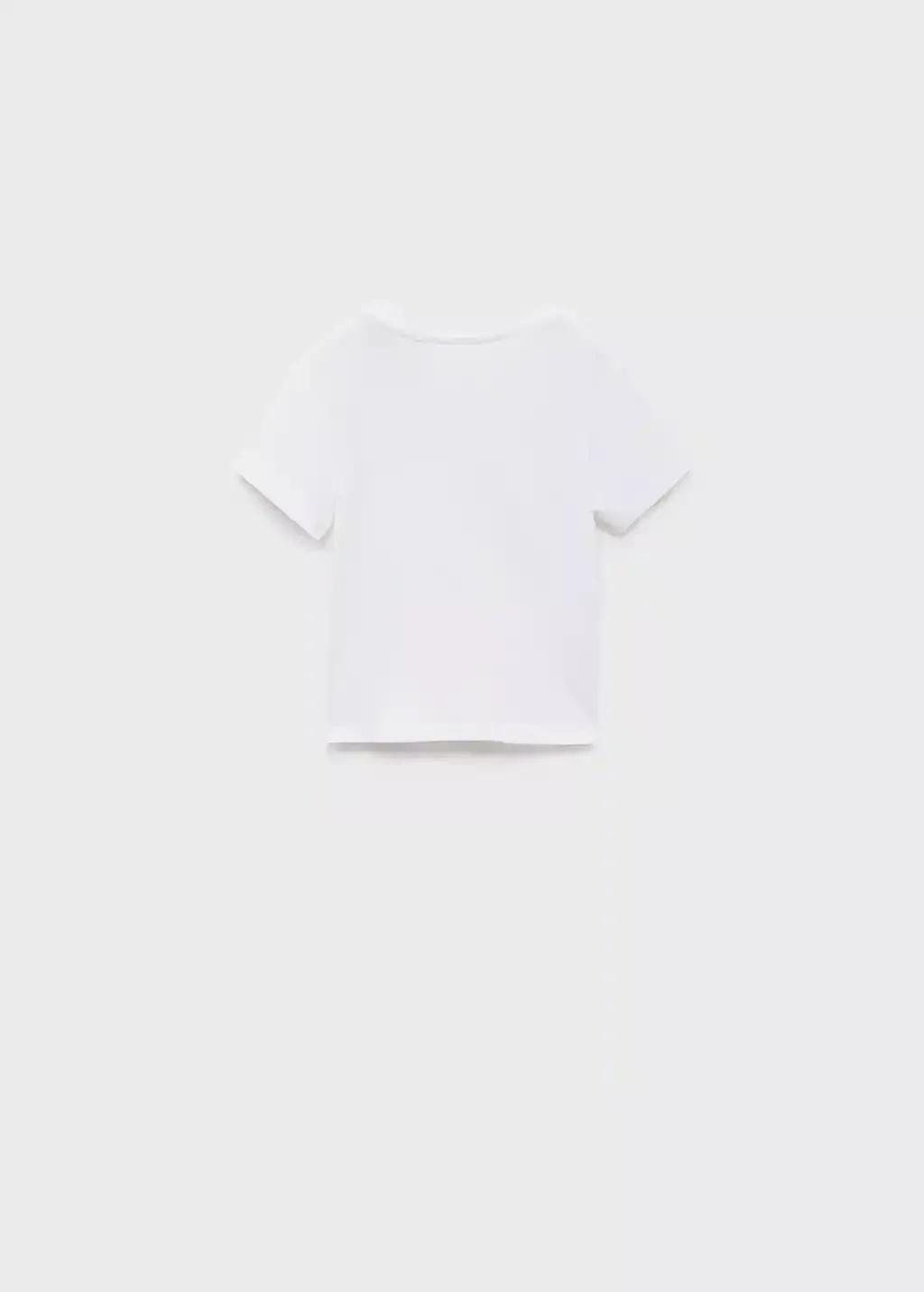 White Pocket Cotton T-Shirt, Baby Boy, , large image number 1