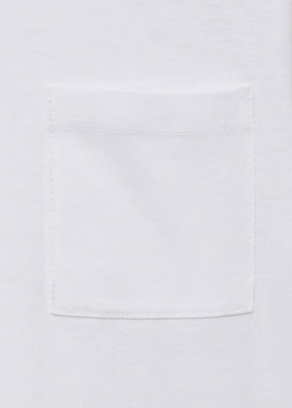 White Pocket Cotton T-Shirt, Baby Boy, , large image number 2