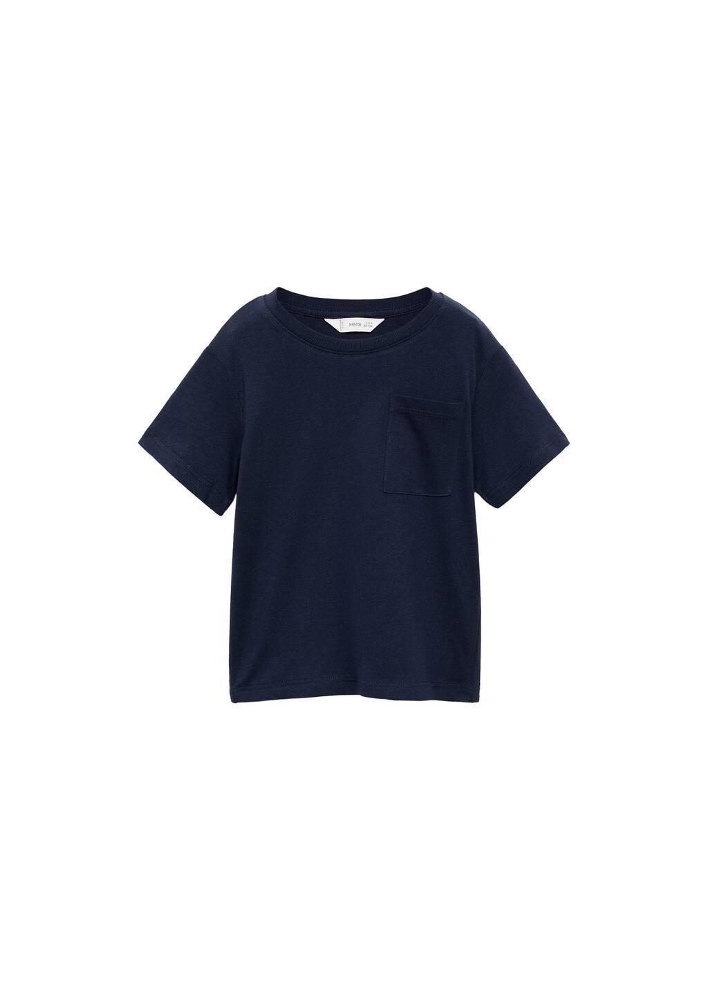 Navy Pocket Cotton T-Shirt, Baby Boy, , large image number 4