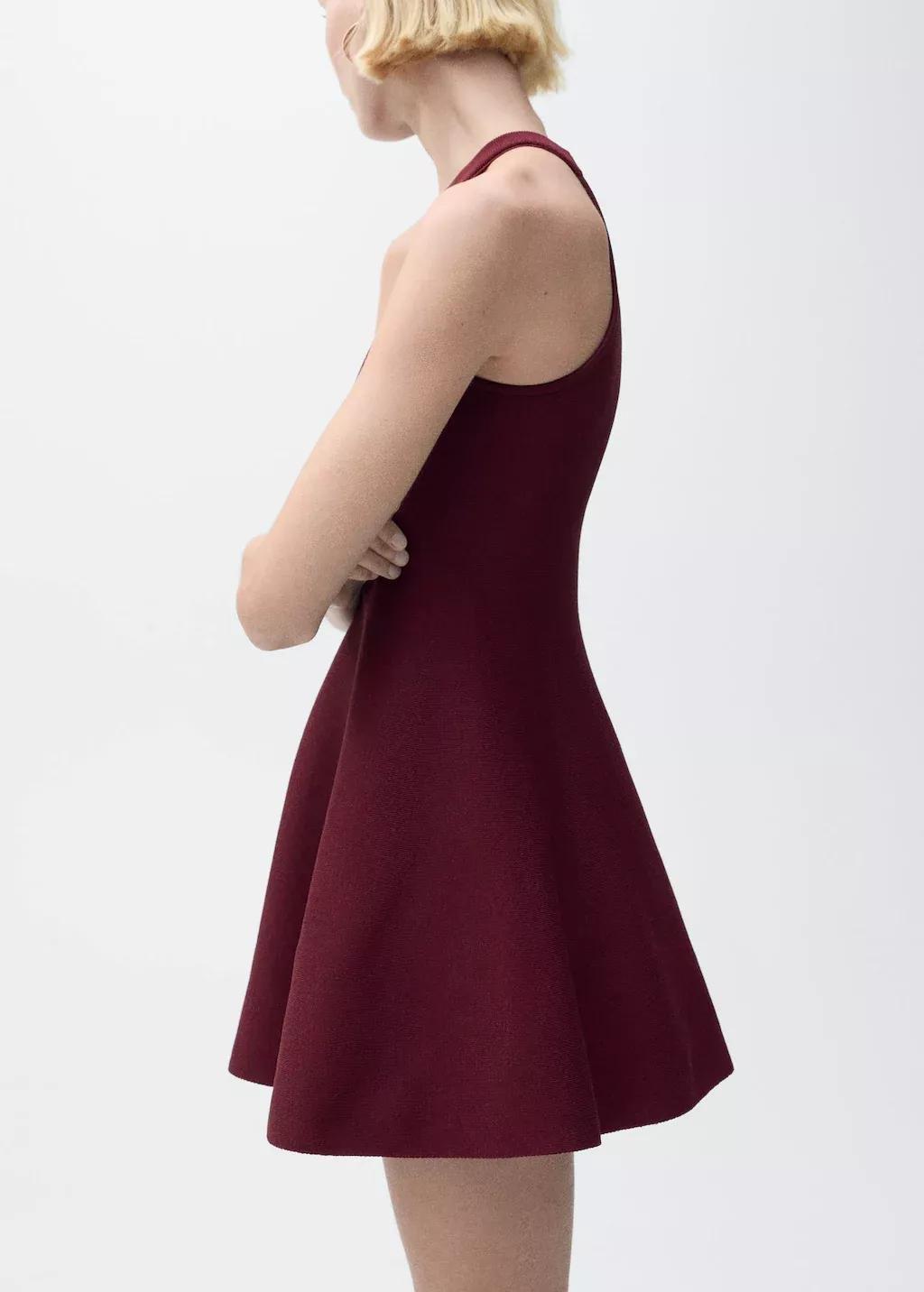 Dark Red Baby Doll Dress, , large image number 1