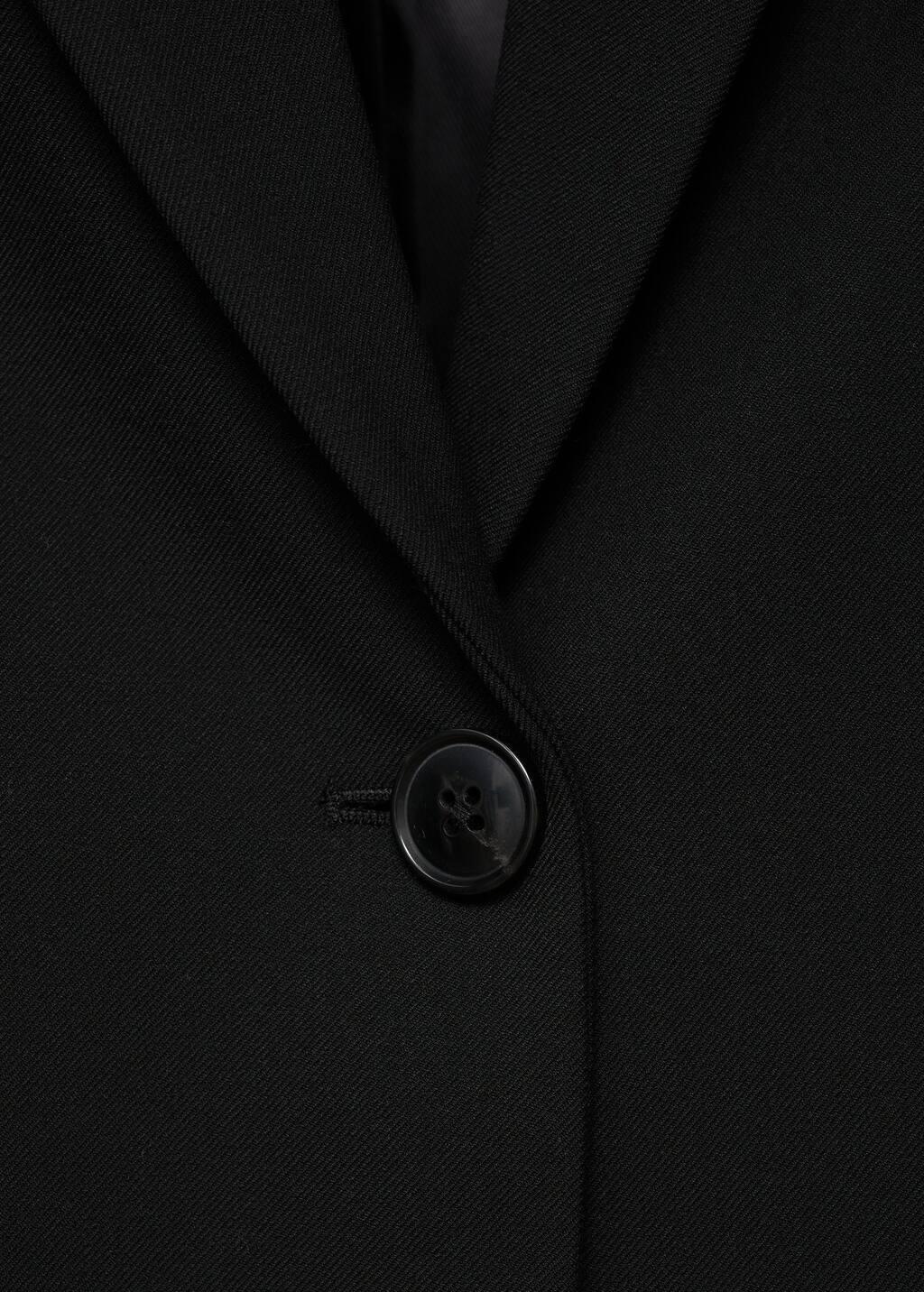 Black Straight Jacket With Flap Pockets, , large image number 5