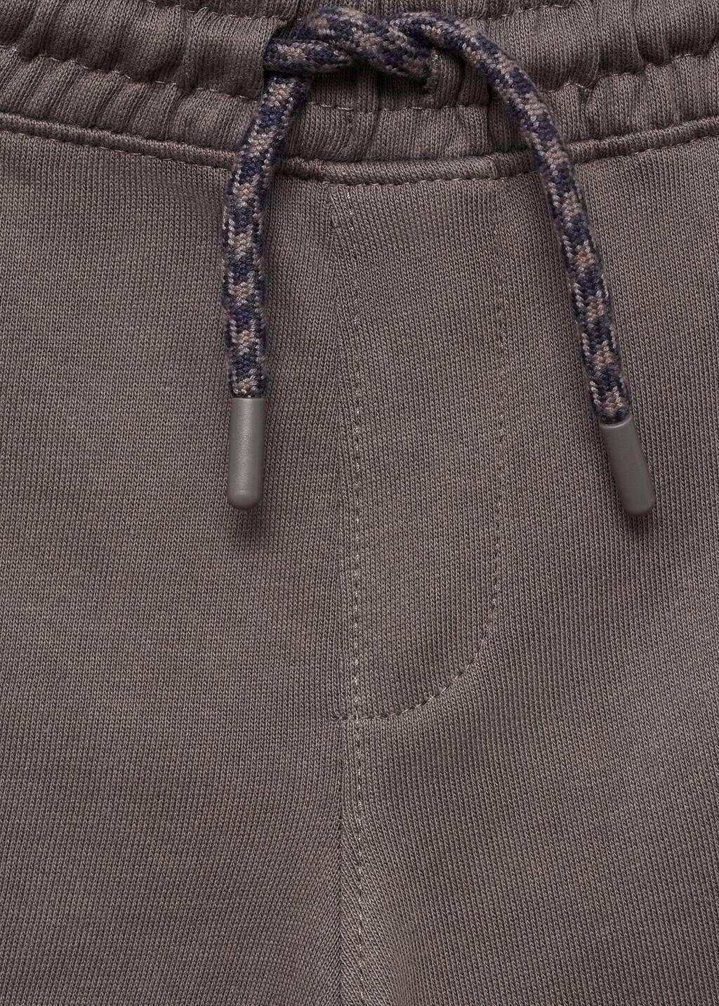 Grey Cotton Shorts With Drawstring, Kids Boy, , large image number 2