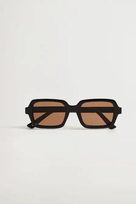Black Squared Frame Sunglasses, Women, , large image number 0