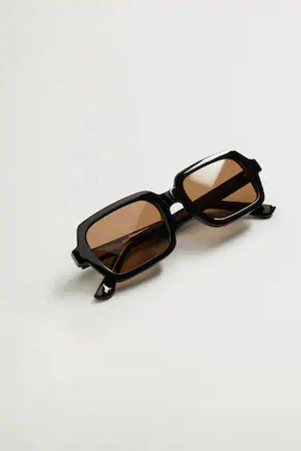 Black Squared Frame Sunglasses, Women, , large image number 2