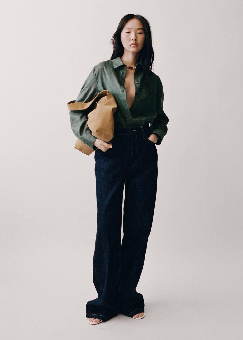 Green Pocket Linen Shirt, , large image number 4