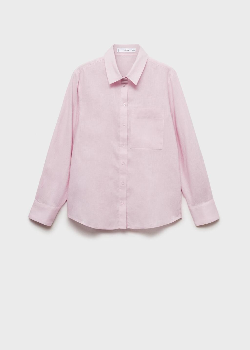 Purple Lt Pastel Pocket Linen Shirt, , large image number 4