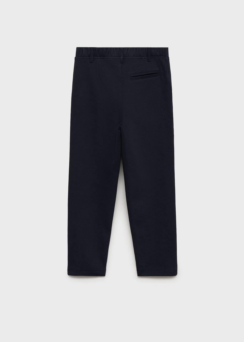 Navy Slim-Fit Suit Trousers, Kids Boy, , large image number 1