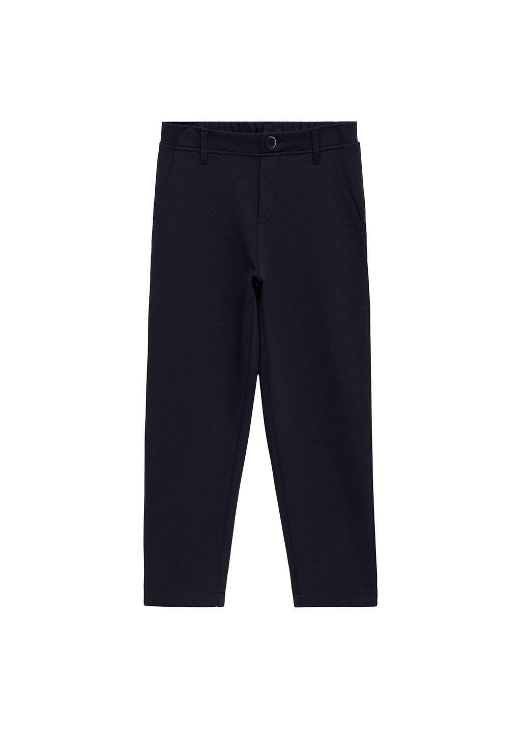 Navy Slim-Fit Suit Trousers, Kids Boy, , large image number 3