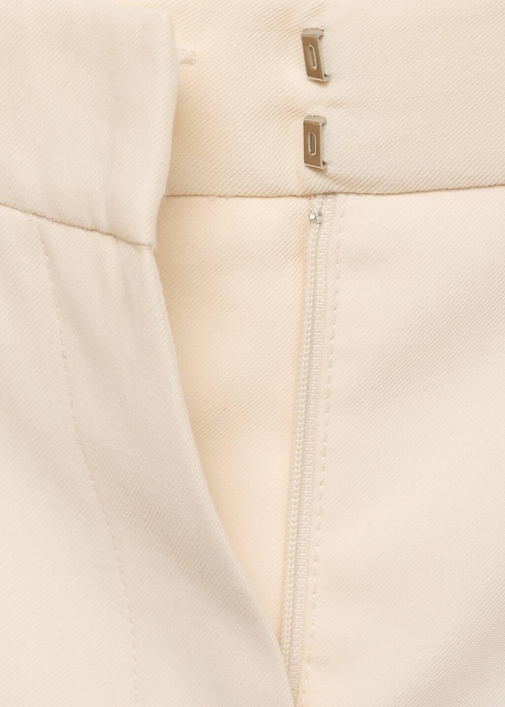 Beige Straight Suit Trousers, , large image number 5
