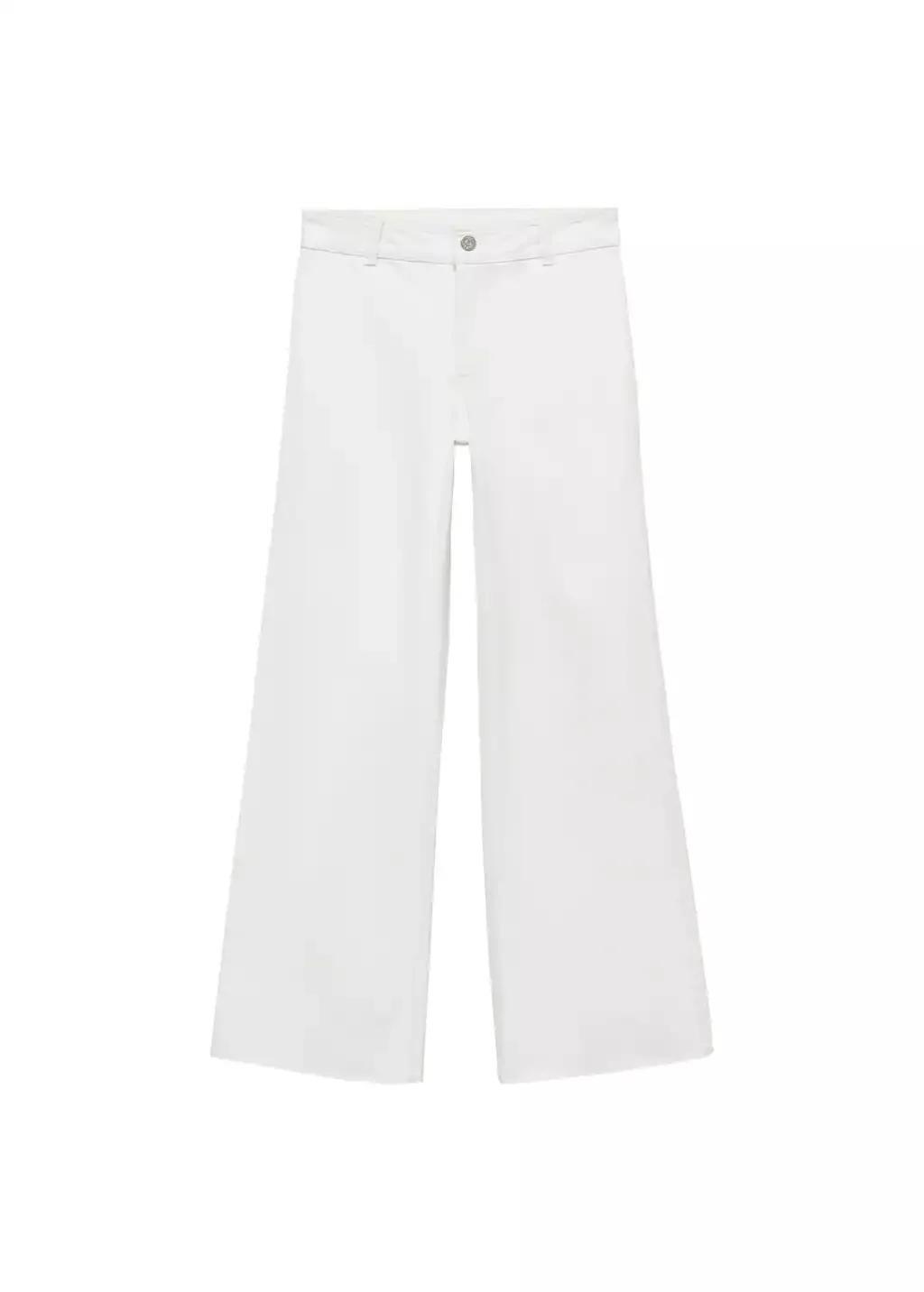 White Ankle-Length Culotte Jeans, , large image number 3