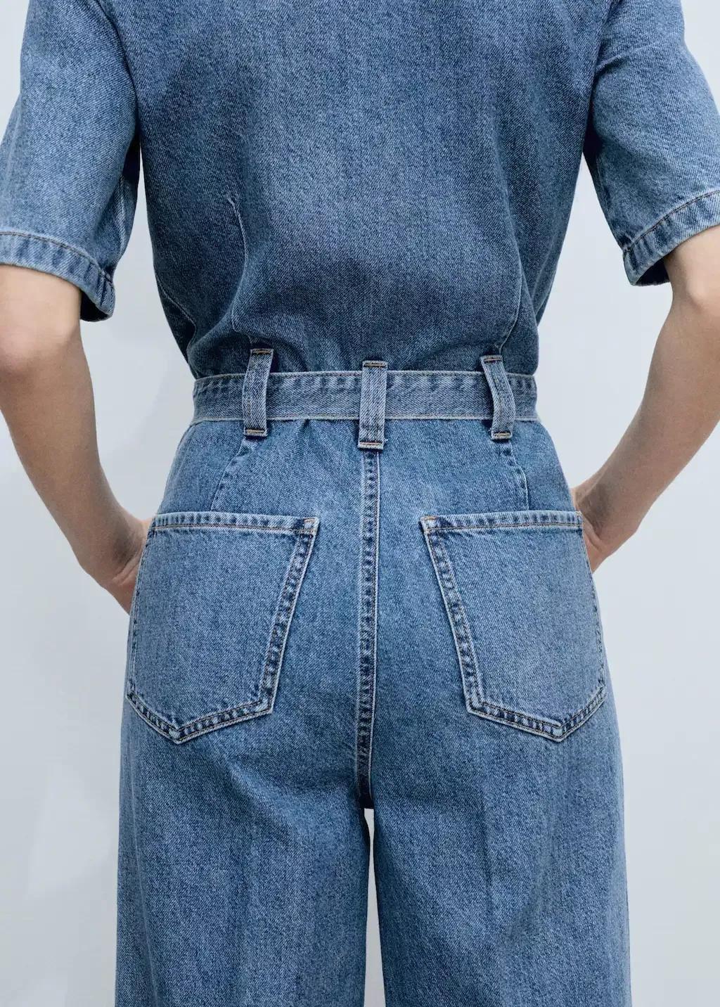 Blue Denim Jumpsuit Belt, , large image number 2