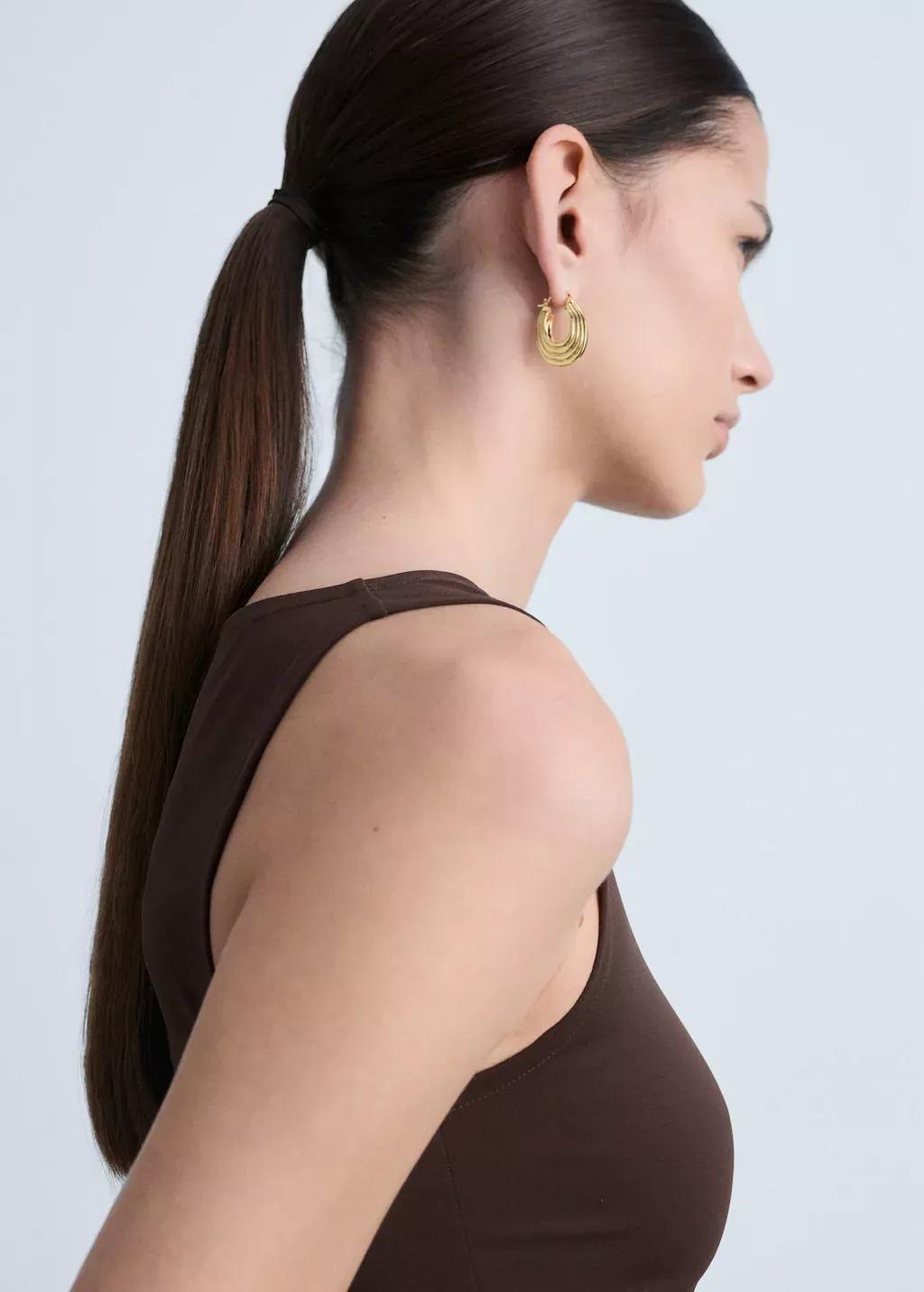 Brown Plain Tank Top, , large image number 1