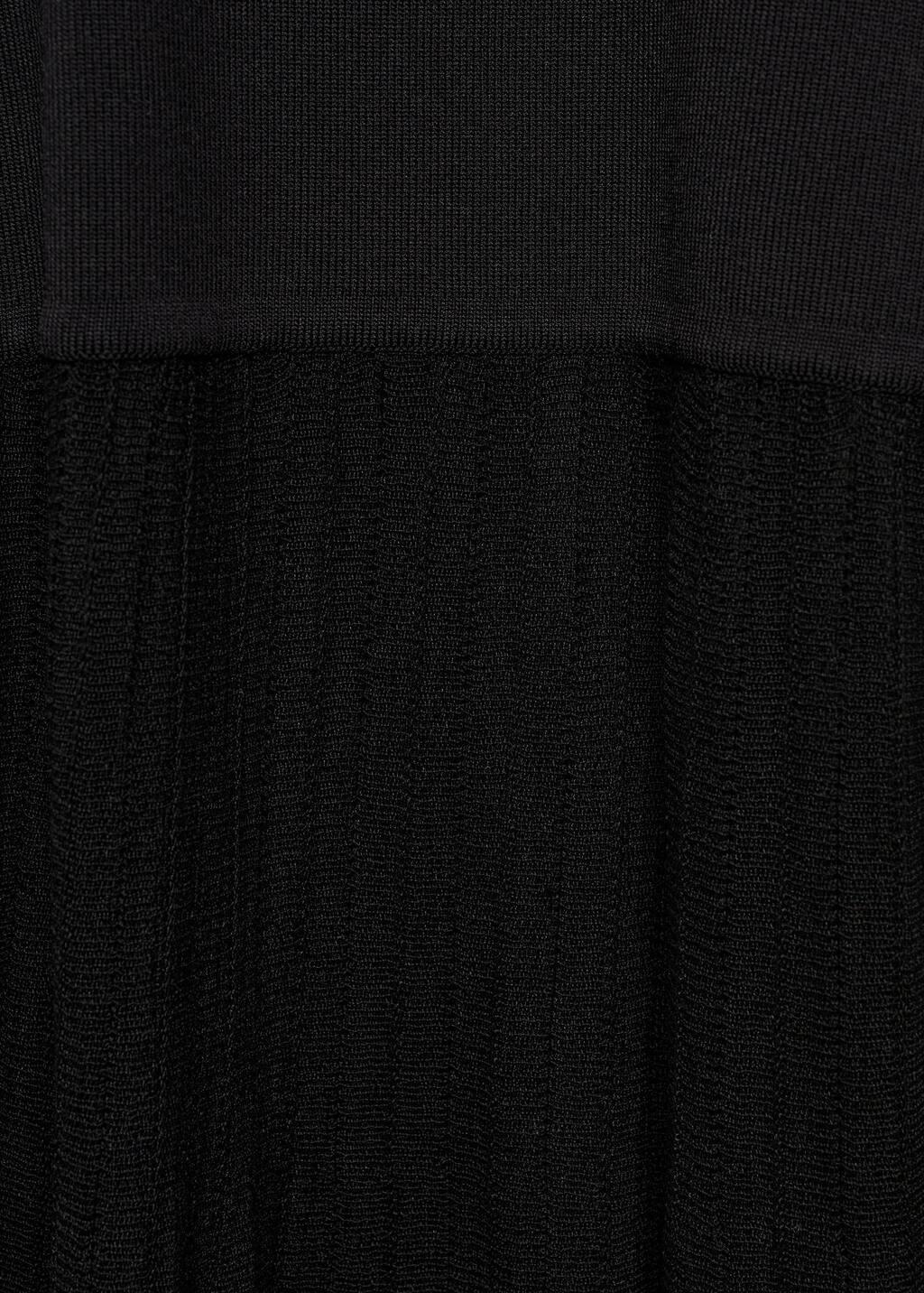 Black Knitted Dress With Semi-Transparent Skirt, , large image number 4