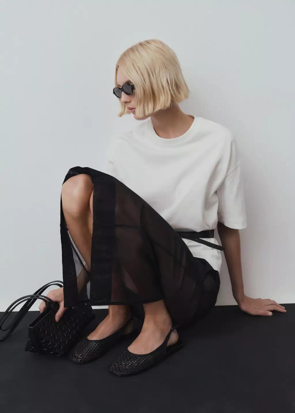 White Oversized Cotton T-Shirt, , large image number 3