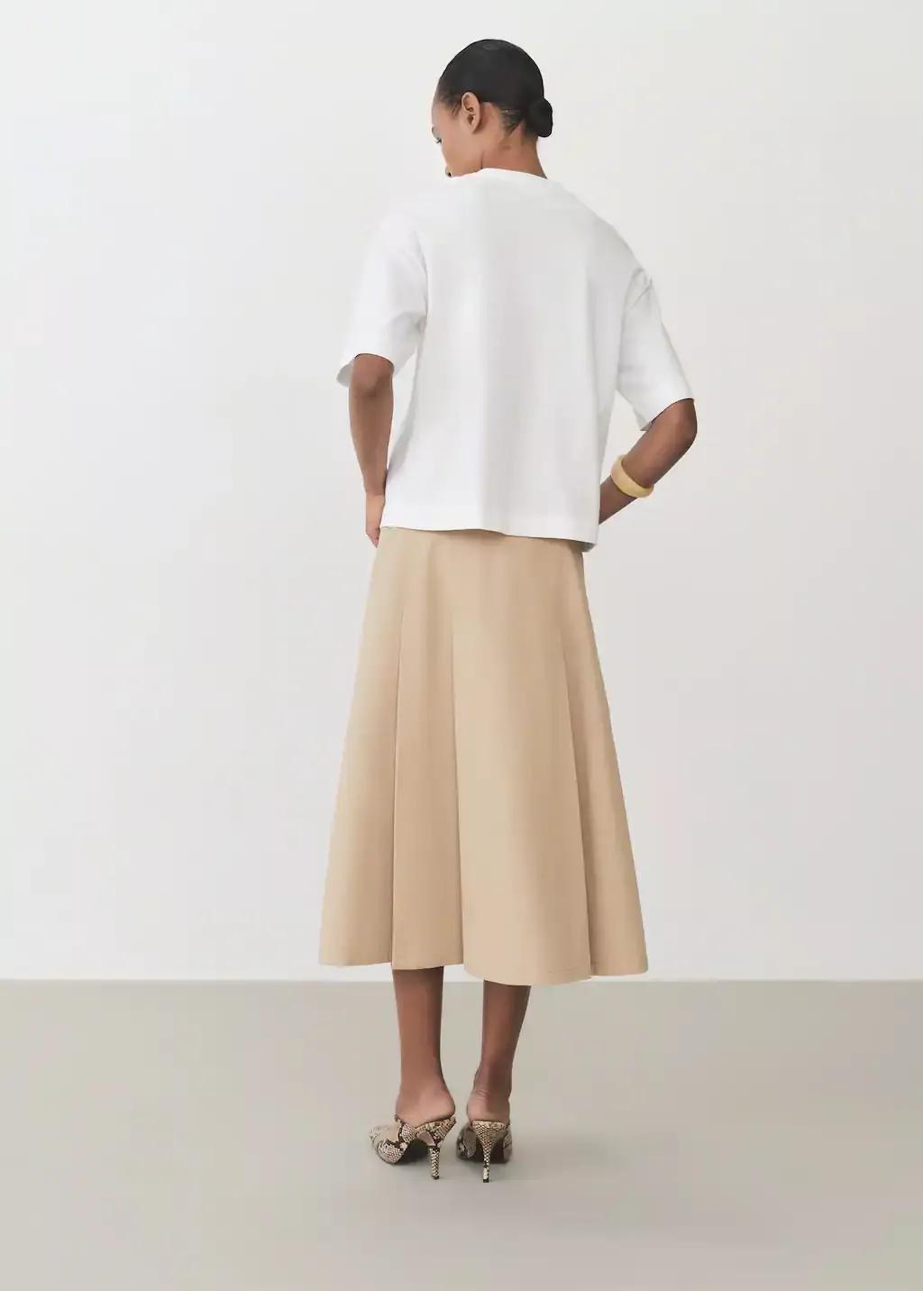 White Oversized Cotton T-Shirt, , large image number 5