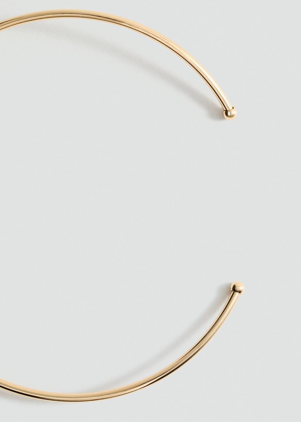 Gold Rigid Flower Necklace, 0201_OR, large image number 1