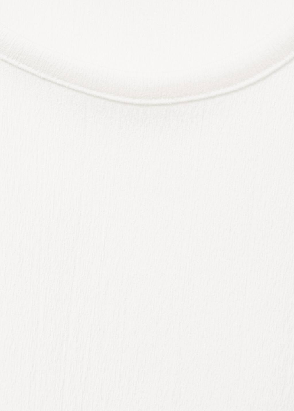 White Draped Sleeveless T-Shirt, , large image number 2