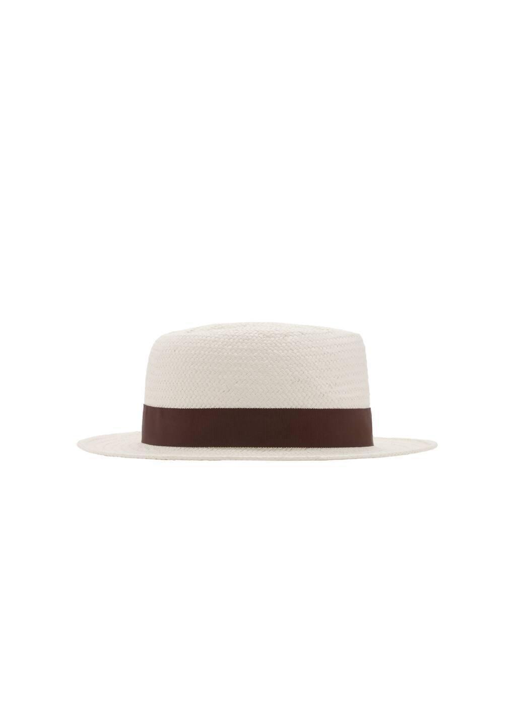 NATURAL WHITE Natural fiber bow hat, 0201_02, large image number 2