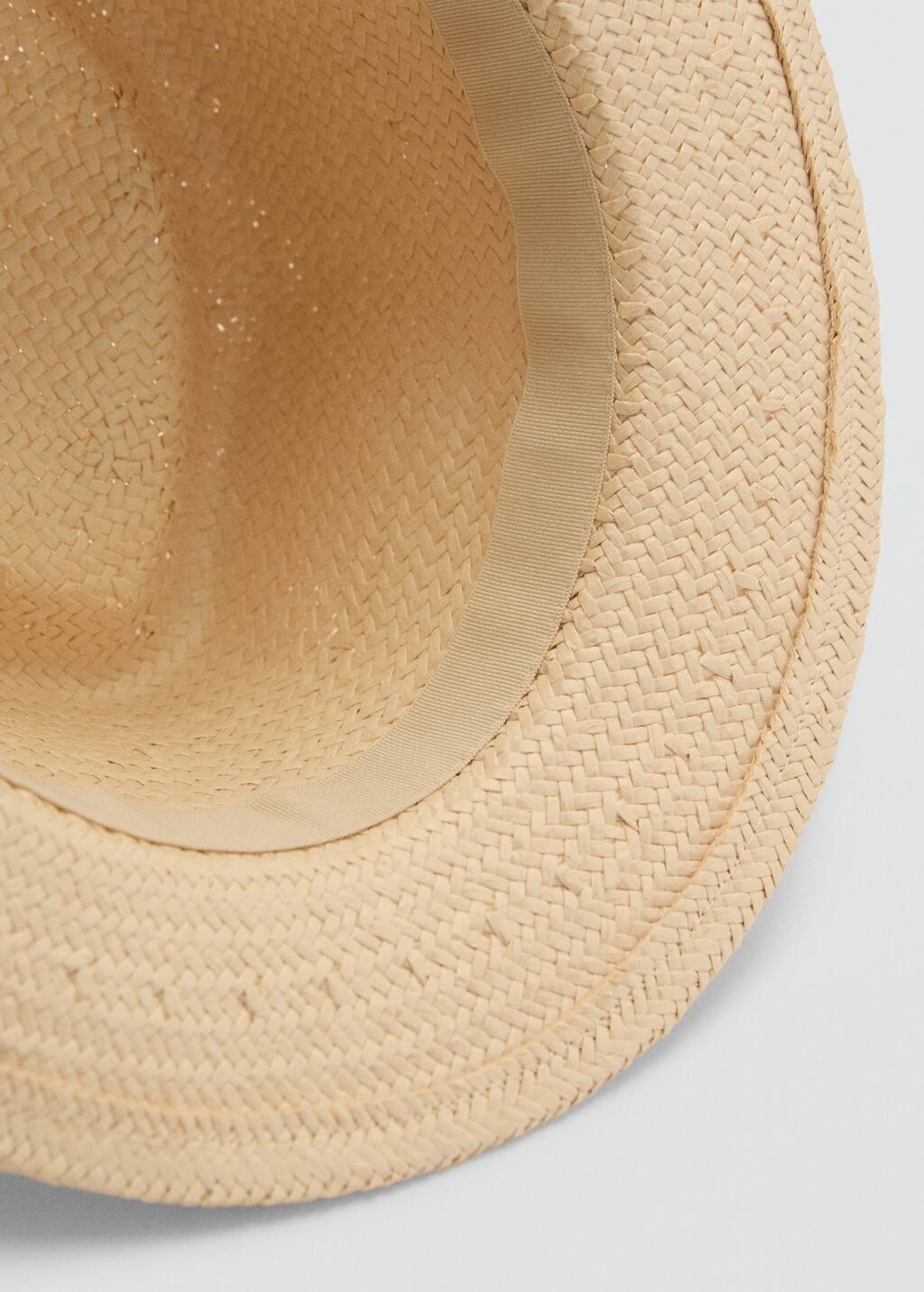 LIGHT BEIGE Natural fiber bow hat, 0201_08, large image number 1