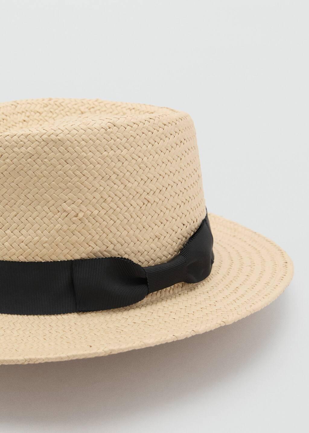 LIGHT BEIGE Natural fiber bow hat, 0201_08, large image number 3