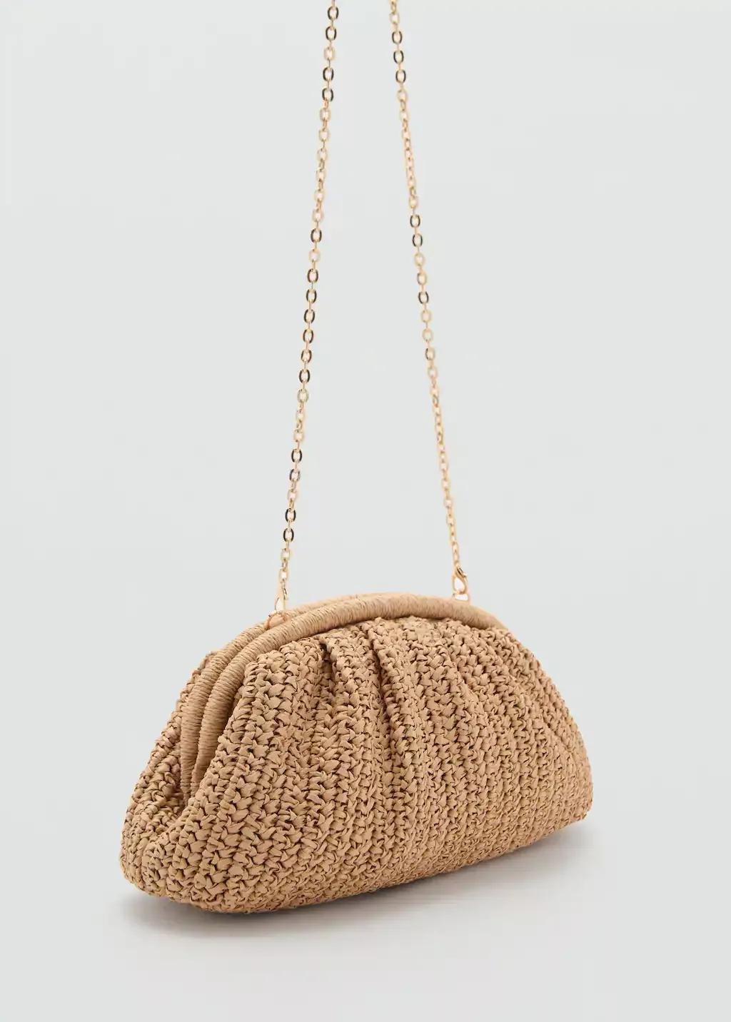 Beige Natural Fibre Handbag, Light Beige, large image number 0