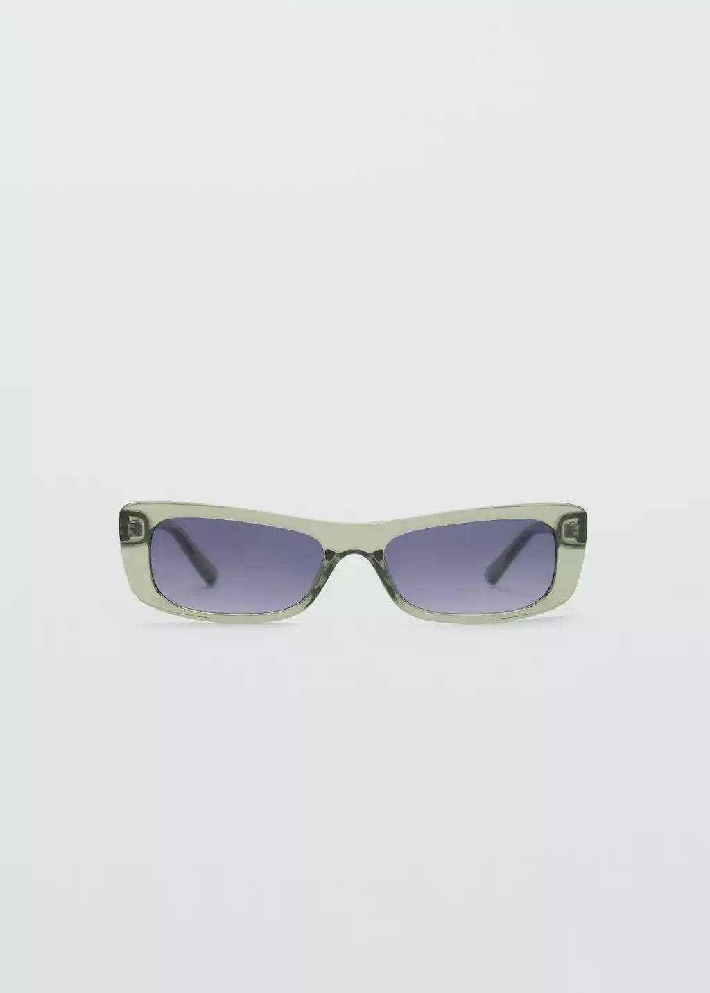 Green Squared Frame Sunglasses, Green, large image number 3