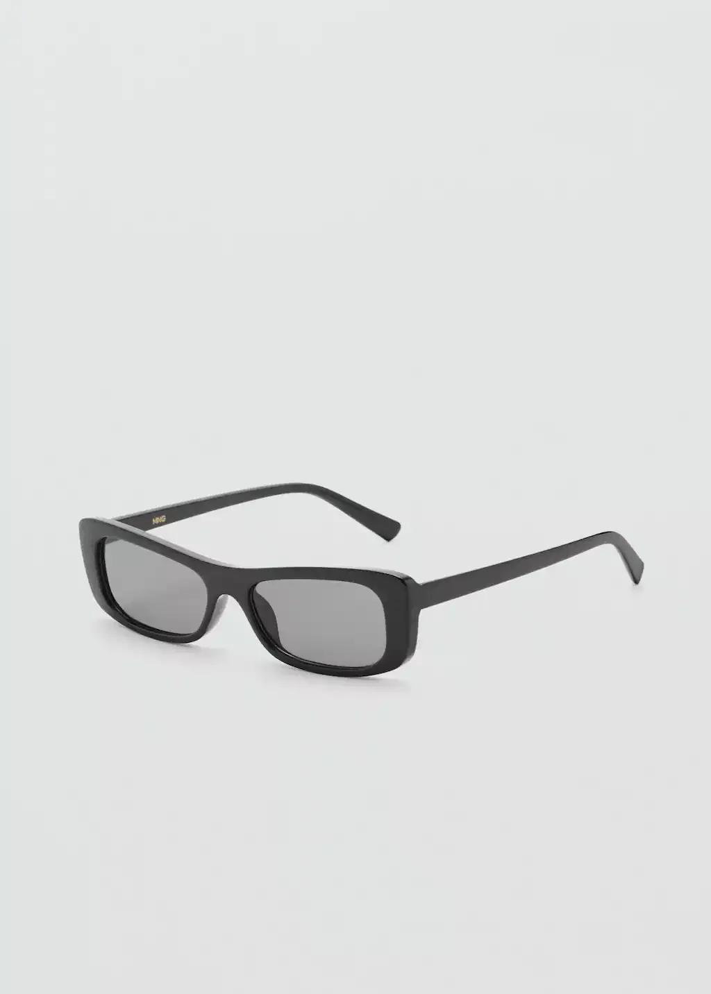 Black Squared Frame Sunglasses, , medium