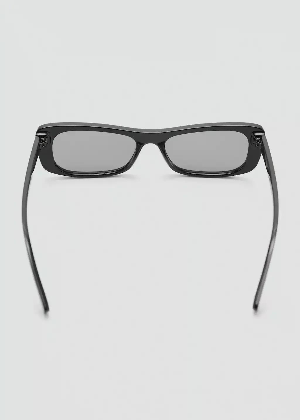 Black Squared Frame Sunglasses, Black, large image number 1